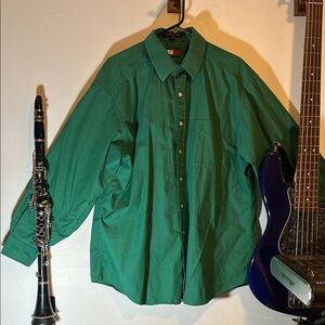 Tommy Hilfiger Teal Button-Up Shirt